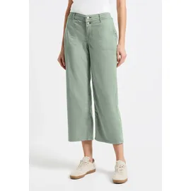 STREET ONE STREET ONE, Damen, Gr. 32, Länge 26, grün (sage grün washed), Jeans, 56% Lyocell, 22% Polyester, 19% Viskose, 3% Elasthan, unifarben, wadenlang, Jeans, Middle Waist