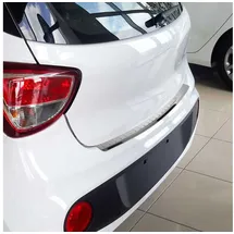 Omac Ladekantenschutz für Hyundai i10 2016-2019 Schrägheck Edelstahl Chrom, Zubehör für Hyundai i10 2016-2019 Schrägheck, Langlebig,Einfache Reinigung,Einfache Installation,Rostbeständig silberfarben