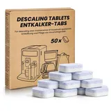 3in1 Entkalkungstabletten 50 Stück 3-Phasen Entkalker Tabs für Kaffeevollautomaten und Kaffeemaschinen entfernen Kalkablagerungen effektiv kompatibel mit Siemens EQ Jura DeLonghi Philips Melitta