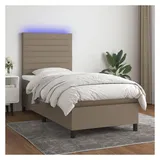 vidaXL Boxspringbett 100 x 200 cm Taupe