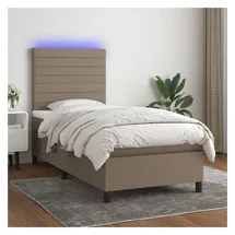 vidaXL Boxspringbett 100 x 200 cm Taupe