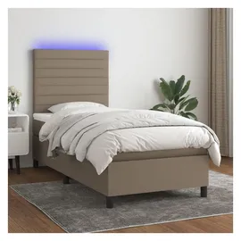 vidaXL Boxspringbett 100 x 200 cm Taupe