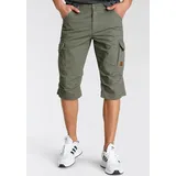 Bruno Banani Bermudas BRUNO BANANI, Herren, Gr. 34, Länge 32, grün (olivgrün), Denim/Jeans, Obermaterial: 100% Baumwolle, schmal knieumspielend, Hosen Bermudas, schmale Passform, gerade Beinform, mit Cargotaschen, Topseller