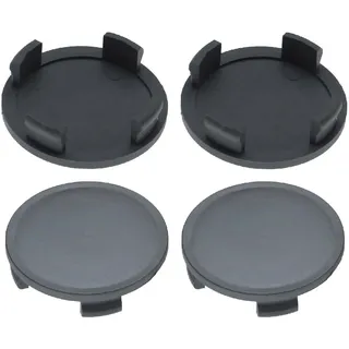 4 Nabenkappen Ø 57,5 mm - 52,5 mm / rund flach / Klebefläche