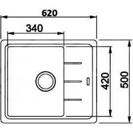 Franke Basis BFG 611-62 Onyx + Excenterbetätigung