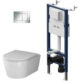 AM.PM Wand-WC mit WC-Sitz Weiß