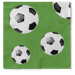 Sovie HOME Sovie HORECA Serviette Fussball in Grün aus Tissue 33 x 33 cm, 20 Stück