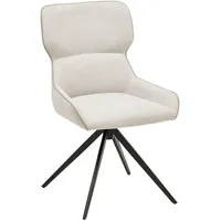 Livetastic Stuhl, Beige, Metall, Textil, Drehkreuz, 54x89x62.5 cm, Sitzfläche 360° drehbar, Esszimmer, Stühle, Esszimmerstühle