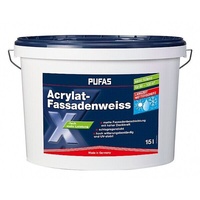 (4,92 EUR/l) PUFAS Fassadenweiß Acrylat 10l