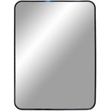 XXXLutz Wandspiegel, Schwarz, Metall, Glas, rechteckig, 70x50x3 cm,
