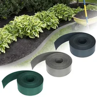 Froadp 20m Beetumrandung Mähkante aus PP, Kunststoff Blumenbeetumrandung Rasenkante, DIY Plastik Gartenumrandung Set, Kurven- und Rund Blumenbeet für Garten (Grau)