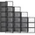 Songmics Schuhbox 18er Set schwarz/transparent