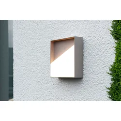 Licht-Erlebnisse Deckenleuchte LED KINTOWEL dimmbar Sandfarben Weiß Aluminium Kunststoff LE116021