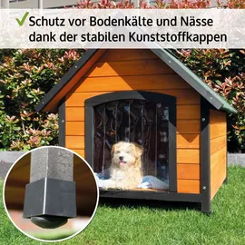 zooprinz Hundehütte Luna 82,5 x 87 x 99 cm Holz Braun