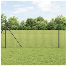vidaXL Zaunpfosten 2 Stk 900 x 0 cm Grau/Stahl