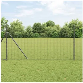 vidaXL Zaunpfosten 2 Stk 900 x 0 cm Grau/Stahl
