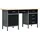 vidaXL Arbeitstisch Stahl 160 x 60 x 85 cm schwarz