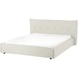 Wasserbett Kunstleinen LESTRE  160 x 200 cm Cremeweiß