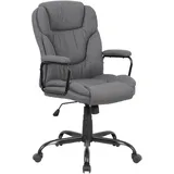 byLIVING STING Chefsessel Polyester Grau/Schwarz