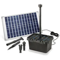 Esotec Solar Teichfilterset Starter 25/1250, Teichfilter Komplettset, Pumpe 1250l/h,
