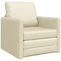 VidaXL Schlafsofa 2-in-1 Creme 74x77x81 cm Kunstleder