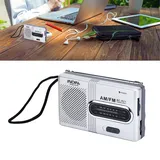 Mini-tragbares Am/fm-radio, Aa-batterie, Abs, 9,6 X 5,8 X 2,3 Cm, Perfekt Für Camping Oder Als Geschenk