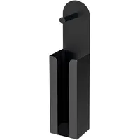 Wenko Toilettenpapierhalter Agira 2-in-1 Schwarz 54 cm x 11 cm x 12 cm