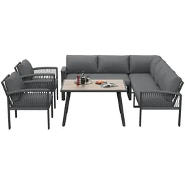 stilvora Garten-Lounge-Set 8-tlg. Grau