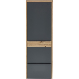 DIETER KNOLL Garderobenschrank, Grau, Eiche, furniert, massiv, 1 Fächer, 64x187x31 cm, Made in Germany, Goldenes M, DGM-Klimapakt, Beimöbel erhältlich, Typenauswahl, wandhängend, Garderobe, Garderobenschränke, Garderobenschränke