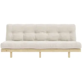 Karup Schlafsofa KARUP DESIGN "Lean 200 Schlafsofa, Gästebett, Sofa mit Futonmatratze", weiß (ivory), B:200cm H:73cm T:100cm, Bezug: 100% Polyester, Sofas, Schlafsofa, Inkl. Futonmatratze, Liegefläche 130x200 cm, FSC zertifizierte Kiefer