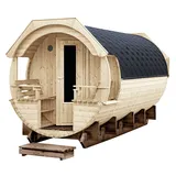 Wolff Finnhaus Premium Saunafass Svenja 1 naturbelassen Bausatz zur Selbstmontage