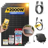 onPower: 2000 Watt Balkonkraftwerk - Ziegeldach (Paarmontage) / ohne Speicher / 5m