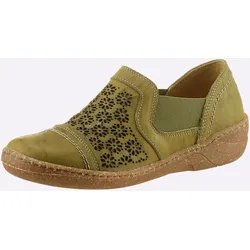 Slipper CASUAL LOOKS, Damen, Gr. 38, grün (pistazie), Leder, sportlich, Schuhe