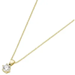 Luigi Merano Kette mit Brillant Anhänger in Krappenfassung, Gold 585 Ketten   Gold 