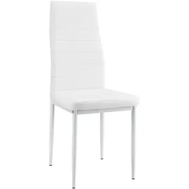 [en.casa] Esszimmerstuhl Lidköping 6er Set Weiß Kunstleder