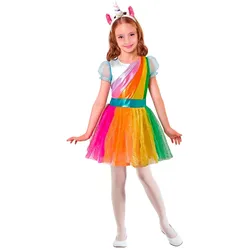 Einhorn Regenbogen Glamour Kinderkostüm - Kinder-4-5-Jahre