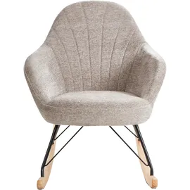 Beliani Schaukelsessel SKALE Stoff 70 x 85 x 94 cm Taupe