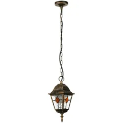 Licht-Erlebnisse Rustikale Hängelampe Außen SALZBURG Antik E27 IP43 Pendelleuchte Außenleuchte Hof Garten Beleuchtung Terrasse, CX4209-39M