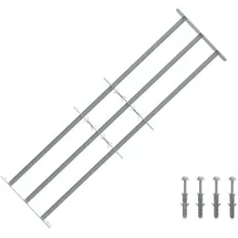 vidaXL Fenster Sicherheitsgitter 930-1740 mm mit 3 Querstangen
