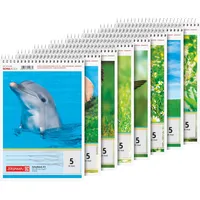 Brunnen Schulblock | A5, Lineatur 5, 40 Blatt, sortiert