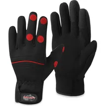 normani Outdoor Sports Anglerhandschuhe Tarpune in Schwarz/Rot | Gr.: 3XL