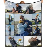 Bemaystar Personalisierte Decke personalisierte Geschenke - Decke mit Foto Fotodecke mit Eigenem Foto Geschenke für Mama, Papa, Baby, Familie, Muttertag, Vatertag, Geburtstag,Weihnachten 9 Foto