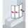 Kermi Vario 2000 Faltwand 3-tlg. V2FW30501412K 140,1-141,7x140cm, silber mattglanz, Kerolan Perl
