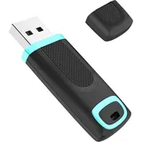 USB Stick 512GB 3.0, Vansuny USB Stick 3.0 512 GB, Speicherstick 512GB mit LED-Licht und Kappe und Lanyard Loop für PC/Desktop/Laptop/Spielekonsolen(256GB, Cyan)