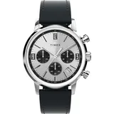 Timex Chronograph Uhr mit Leder Armband Marlin