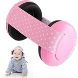 Baby Noise Cancelling Schalldichte Ohrenschützer ,Verbessern Den Schlaf, Verstellbarer Elastischer Ohrenschützer, für Gehörschutz Ohrenschützer für Kleinkinder von 12 bis 36 Monaten geeignet-rosa - 9.4 x 9.3 x 8.4 cm