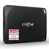 Crucial X10 Pro 2TB Portable SSD Festplatte, bis zu 2100MB/s Lesen und 2000MB/s Schreiben, Externe SSD, PC und Mac, Wasser- und Staubgeschützt (IP55), USB-C 3.2 - CT2000X10PROSSD902