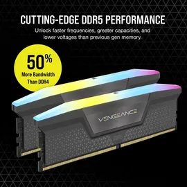 Corsair Vengeance RGB DDR5-6000 32GB Kit (2x16GB) CL36 Grau CMH32GX5M2E6000Z36