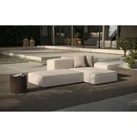 Big-Sofa DESIGNWERK "Puzzle, Designsofa für Indoor und Outdoor, bequem, modular", beige (dune), B:270cm H:64cm T:180cm, 100% Polypropylen, Sofas, wasserabweisend und strapazierfähig
