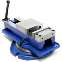 Wiltec Präzisions-Maschinenschraubstock 100mm mit Drehtisch für exakte Arbeiten, Werkbank
